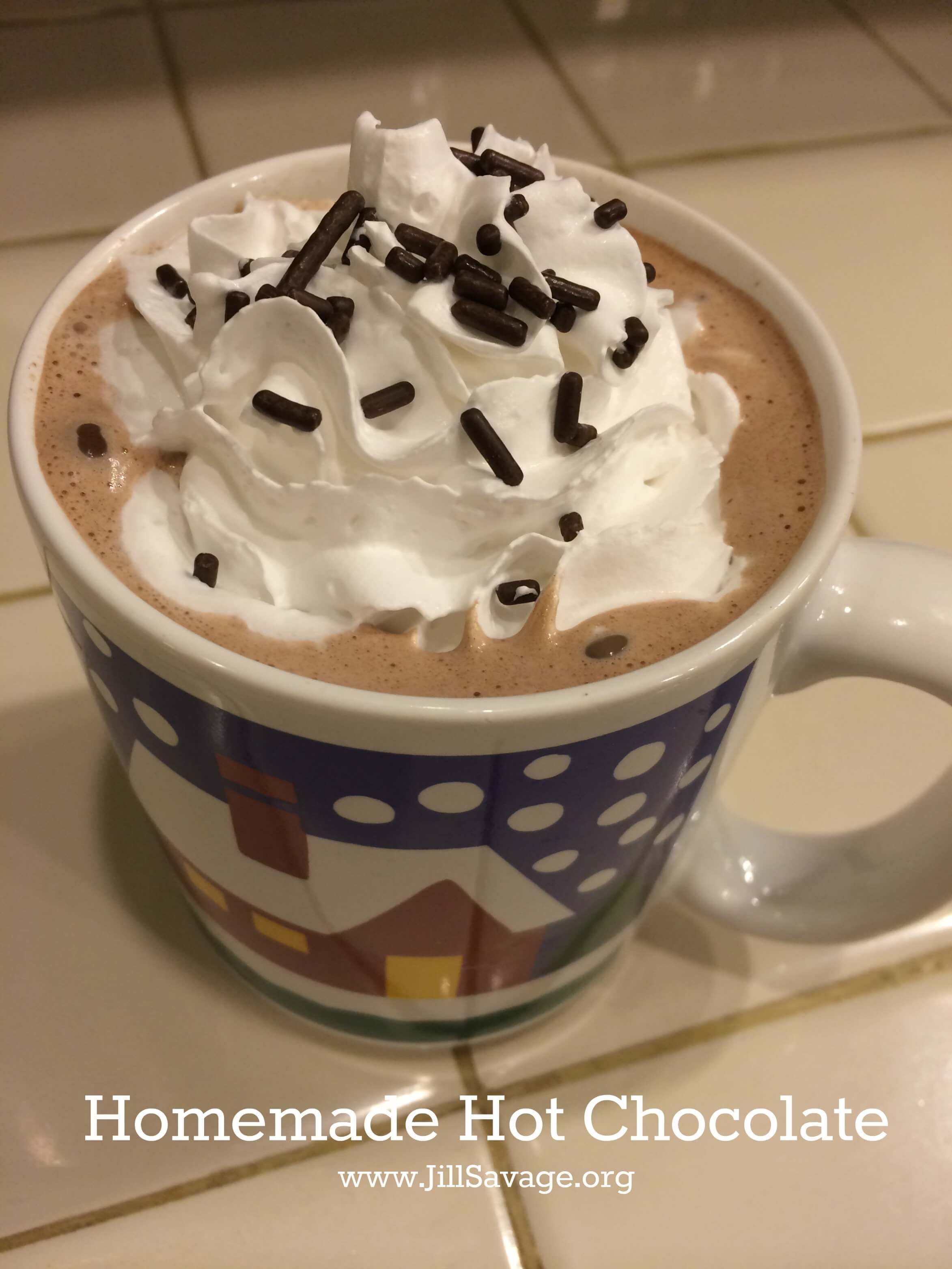 Homemade Hot Chocolate Mark And Jill Savage